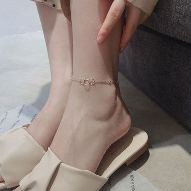 Japan and South Korean Style Female Anklet Three Rings O-ring Female Anklet